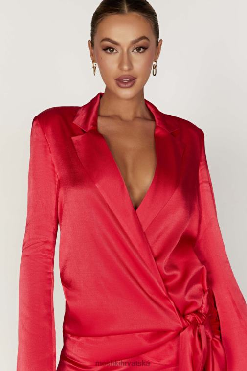 Meshki aspyn satenska jakna XH4NH1655 odjeća Crvena