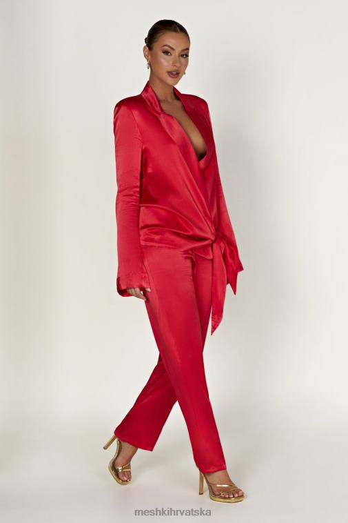 Meshki aspyn satenska jakna XH4NH1655 odjeća Crvena