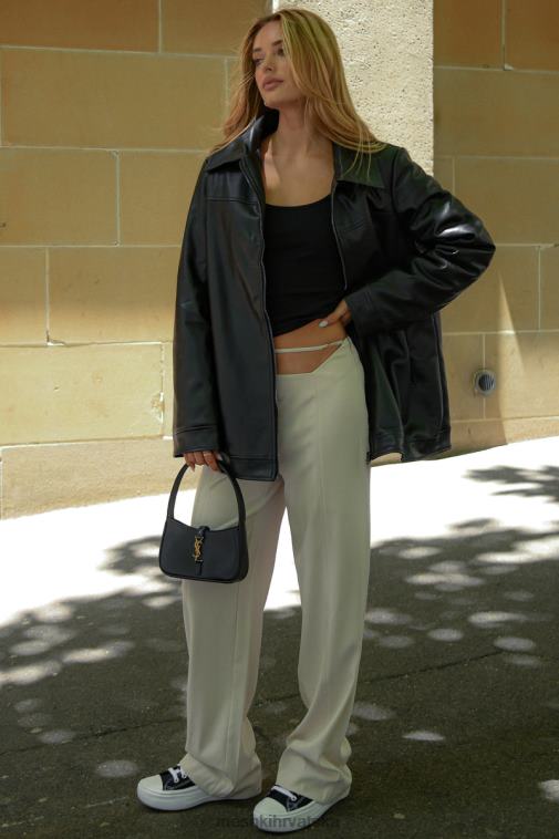 Meshki savannah avijatičarska jakna od umjetne kože XH4NH1648 odjeća crno