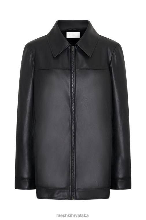 Meshki savannah avijatičarska jakna od umjetne kože XH4NH1648 odjeća crno