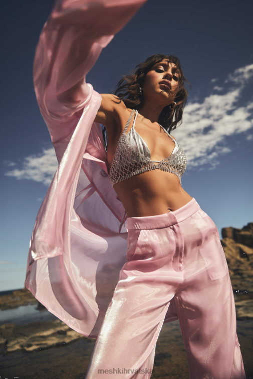 Meshki Kinsley prozirna košulja XH4NH1223 odjeća bombon ružičasta