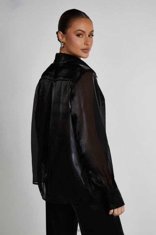 Meshki Kinsley prozirna košulja XH4NH800 odjeća crno