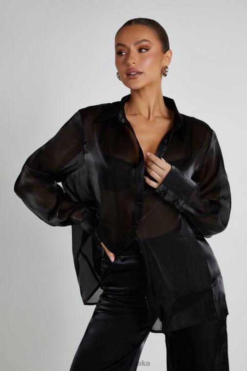 Meshki Kinsley prozirna košulja XH4NH800 odjeća crno