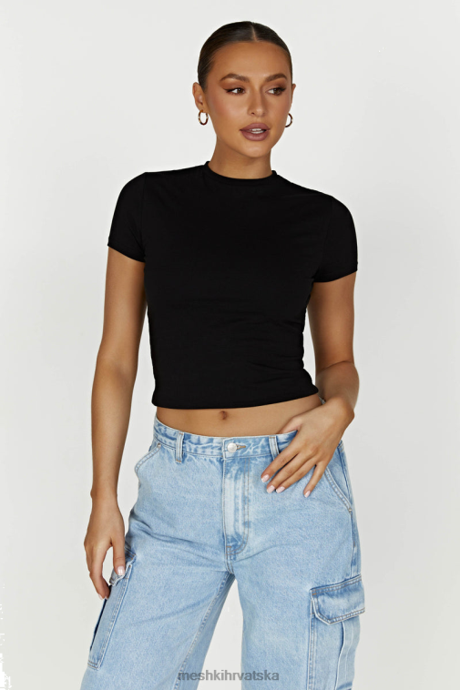 Meshki jeanie longline majica XH4NH867 odjeća crno