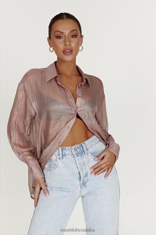 Meshki molly prevelika prozirna košulja s preljevima XH4NH1105 odjeća tupe