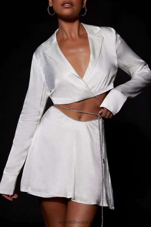 Meshki talulah diamante košulja od užeta XH4NH1034 odjeća bijela