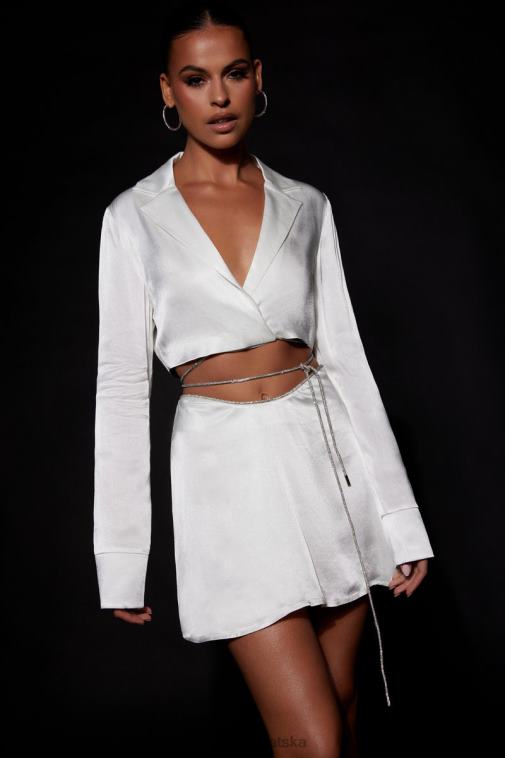 Meshki talulah diamante košulja od užeta XH4NH1034 odjeća bijela