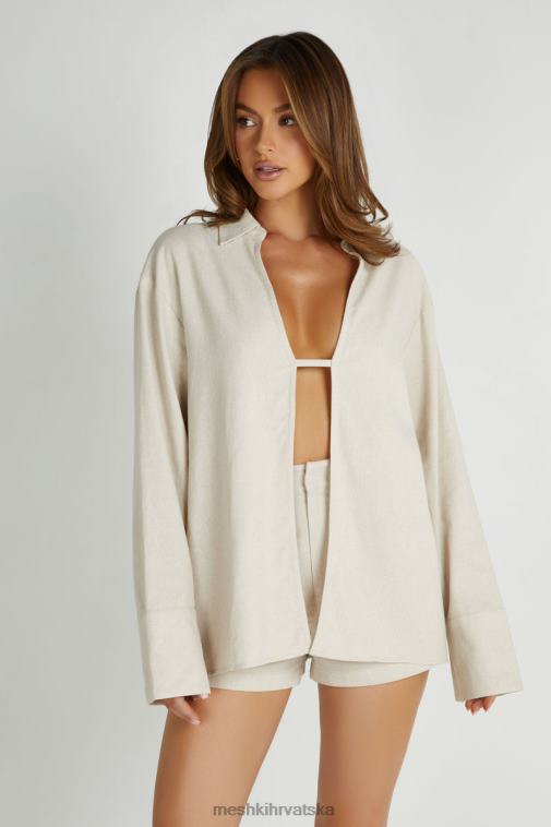 Meshki tasha prevelika lanena košulja XH4NH818 odjeća prirodni