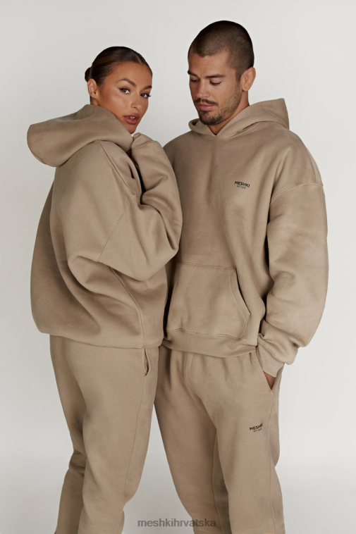 Meshki bernie prevelika majica s kapuljačom XH4NH912 odjeća cement