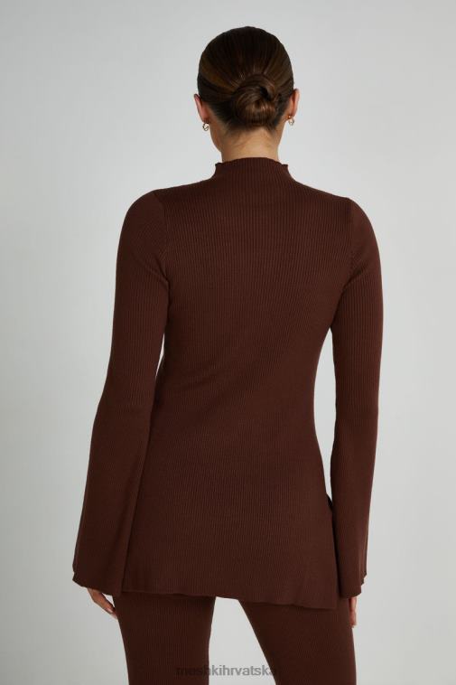 Meshki jovie preveliki pleteni džemper XH4NH823 odjeća lješnjak