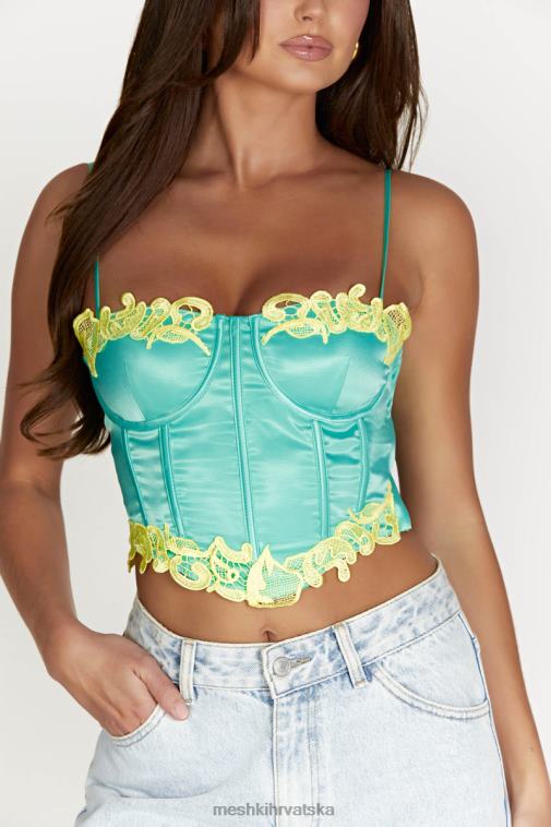 Meshki anika micro crop top s čipkom XH4NH957 odjeća metvica