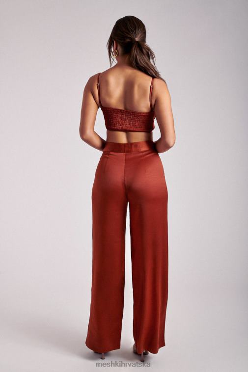 Meshki ashley satenski skraćeni top XH4NH1204 odjeća bakar