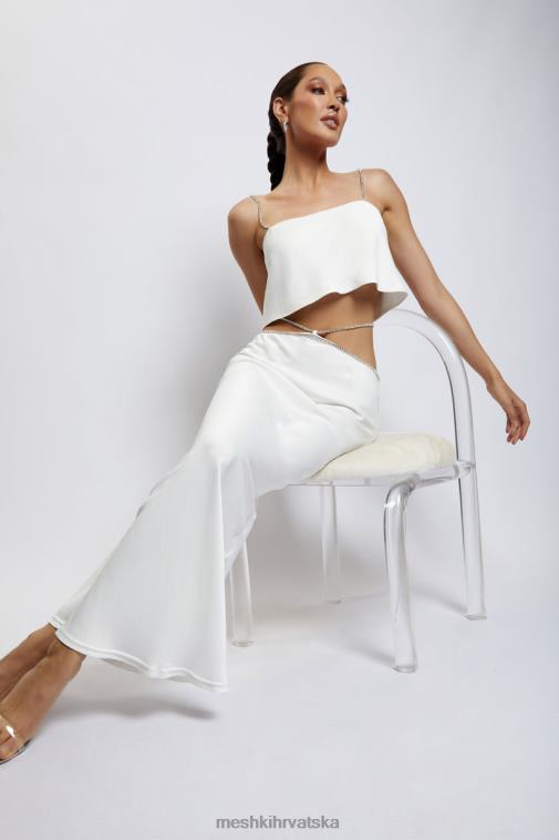 Meshki dayana kratki top ravnog kroja XH4NH1125 odjeća bijela