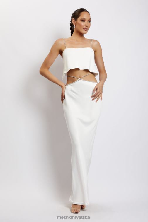 Meshki dayana kratki top ravnog kroja XH4NH1125 odjeća bijela