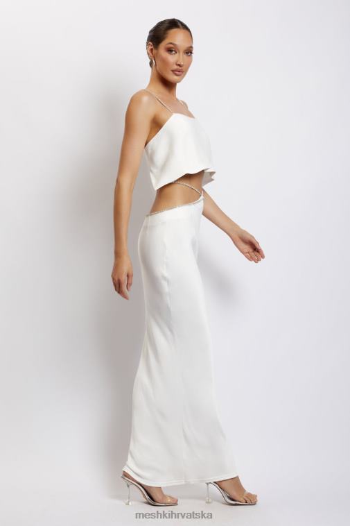 Meshki dayana kratki top ravnog kroja XH4NH1125 odjeća bijela