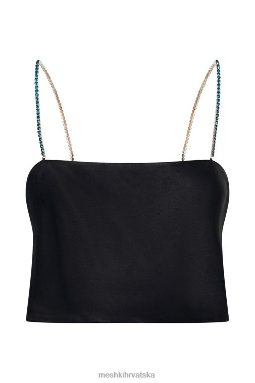 Meshki dayana kratki top ravnog kroja XH4NH1126 odjeća crno