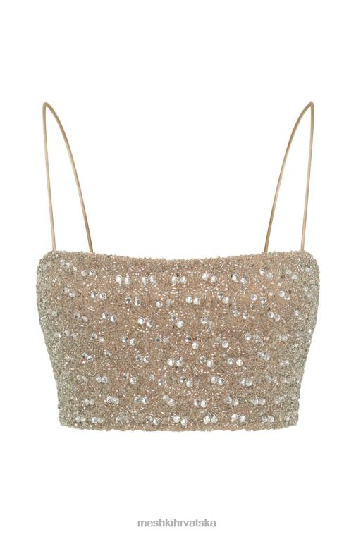 Meshki eva ukrašeni crop top XH4NH894 odjeća srebro