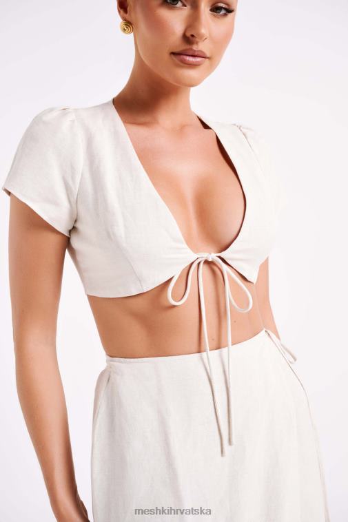 Meshki fatima crop top od lana XH4NH755 odjeća prirodni