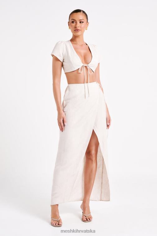 Meshki fatima crop top od lana XH4NH755 odjeća prirodni