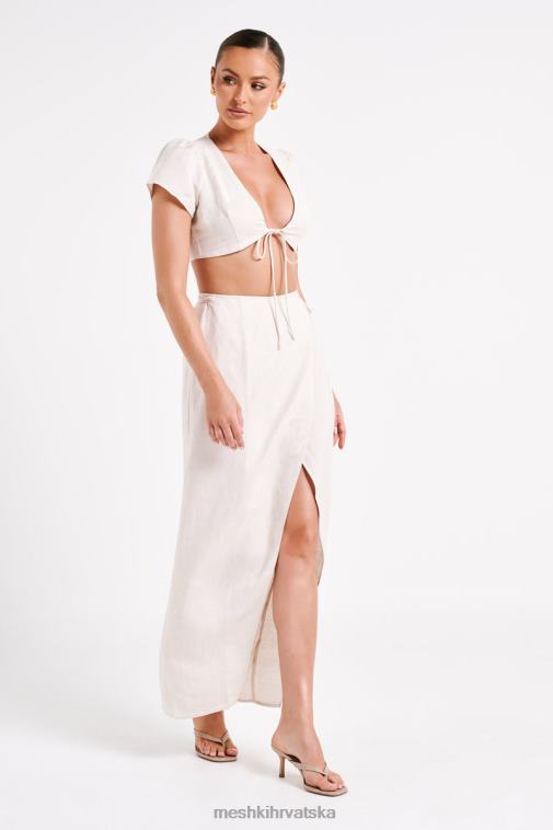 Meshki fatima crop top od lana XH4NH755 odjeća prirodni