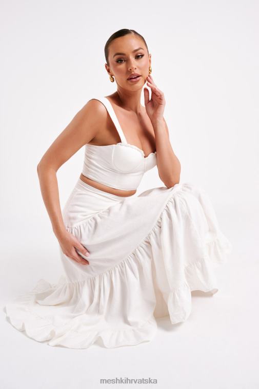 Meshki hilaria kratka majica od lana XH4NH757 odjeća bijela