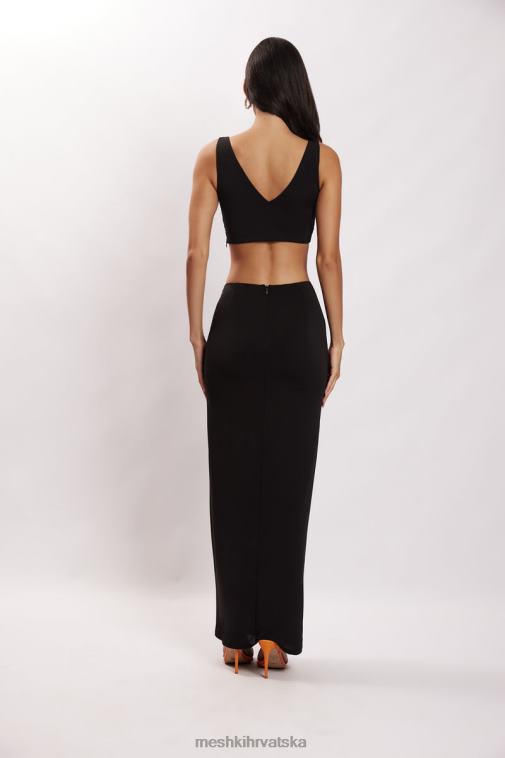 Meshki jacqui triangle hardware crop top XH4NH1136 odjeća crno