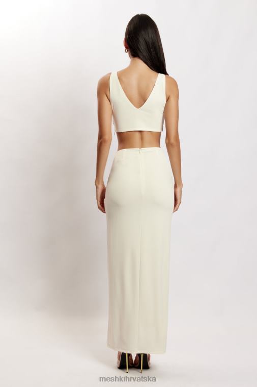 Meshki jacqui triangle hardware crop top XH4NH1196 odjeća kost