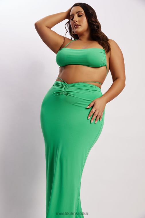 Meshki jantarna majica s naborima XH4NH1200 odjeća zelena