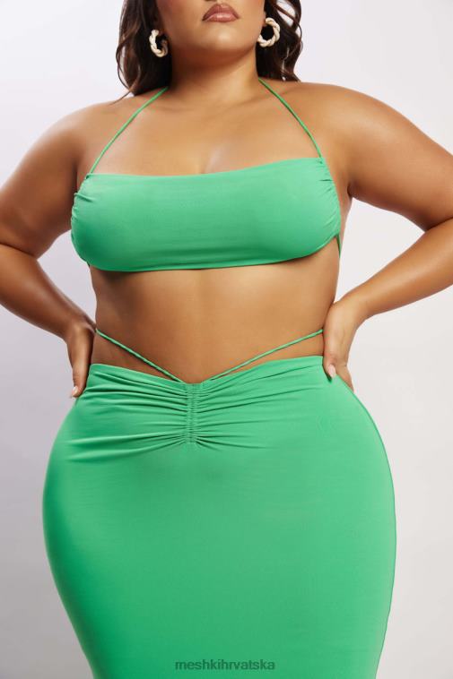 Meshki jantarna majica s naborima XH4NH1200 odjeća zelena