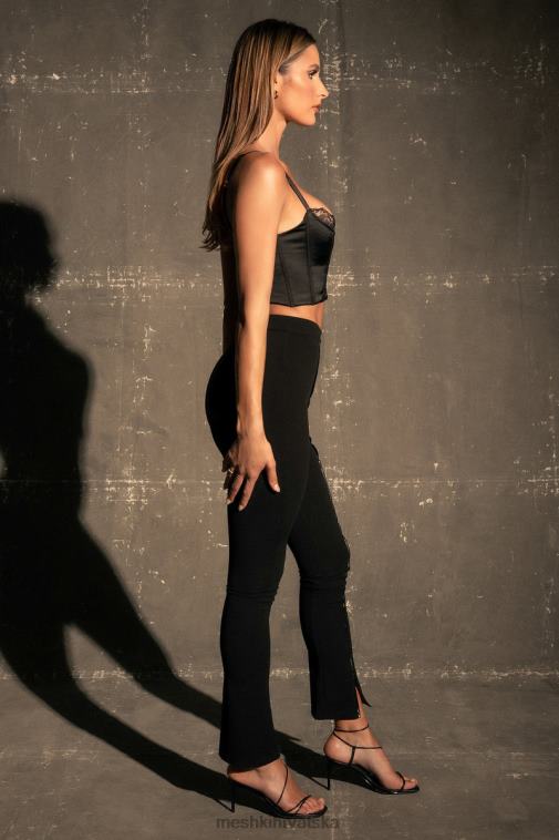 Meshki kratke majice od jezerske čipke XH4NH901 odjeća crno