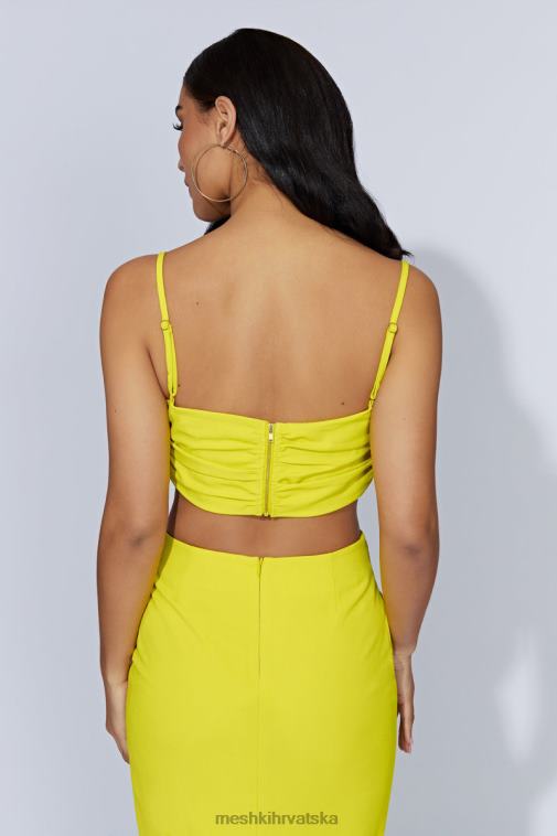 Meshki maryse v-hardware crop top XH4NH1106 odjeća svježe zelene