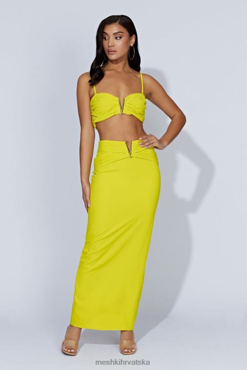 Meshki maryse v-hardware crop top XH4NH1106 odjeća svježe zelene