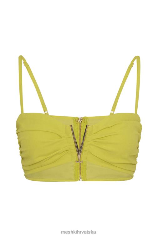 Meshki maryse v-hardware crop top XH4NH1106 odjeća svježe zelene
