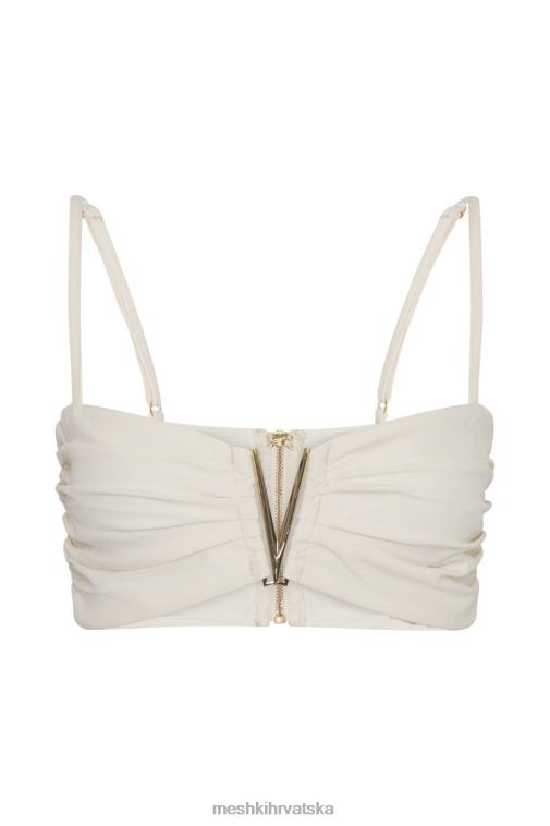 Meshki maryse v-hardware crop top XH4NH1144 odjeća kost