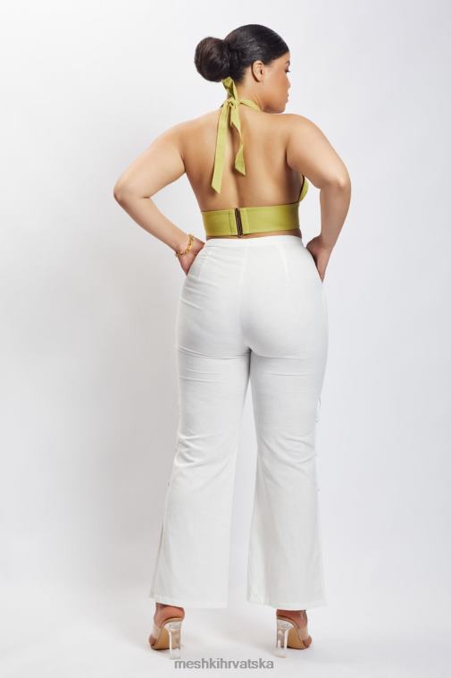 Meshki pajper halter neck laneni kratki top XH4NH1128 odjeća jabuka