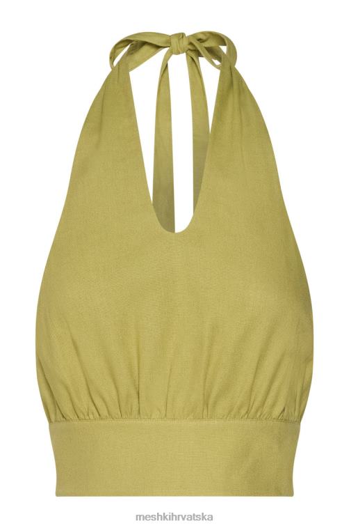 Meshki pajper halter neck laneni kratki top XH4NH1128 odjeća jabuka