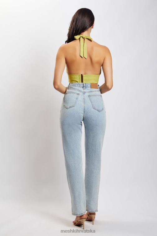 Meshki pajper halter neck laneni kratki top XH4NH1128 odjeća jabuka