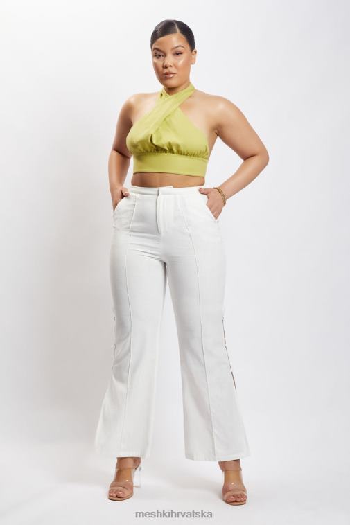 Meshki pajper halter neck laneni kratki top XH4NH1128 odjeća jabuka