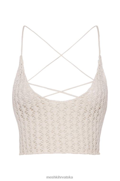 Meshki rosella heklani crop top XH4NH985 odjeća krema