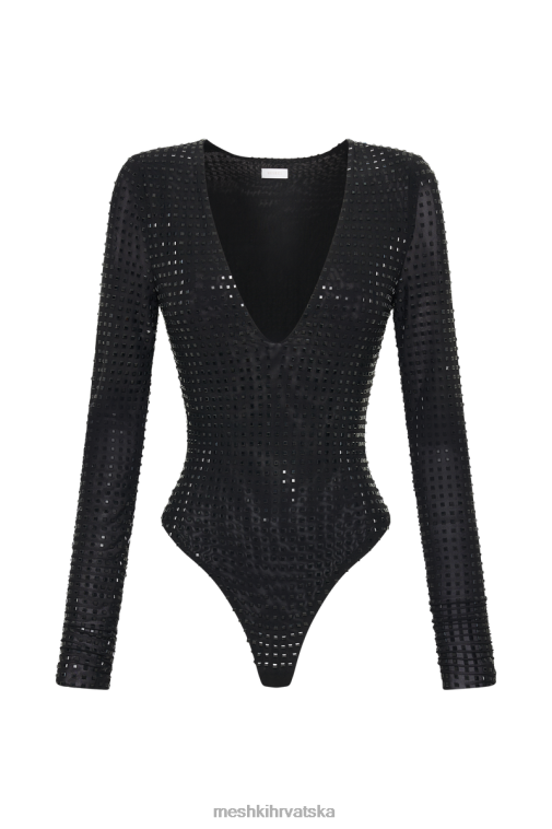 Meshki keenan četvrtasti diamante bodi XH4NH790 odjeća crno