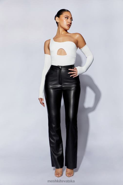 Meshki lexi izrezani bodi na jedno rame XH4NH1053 odjeća bijela