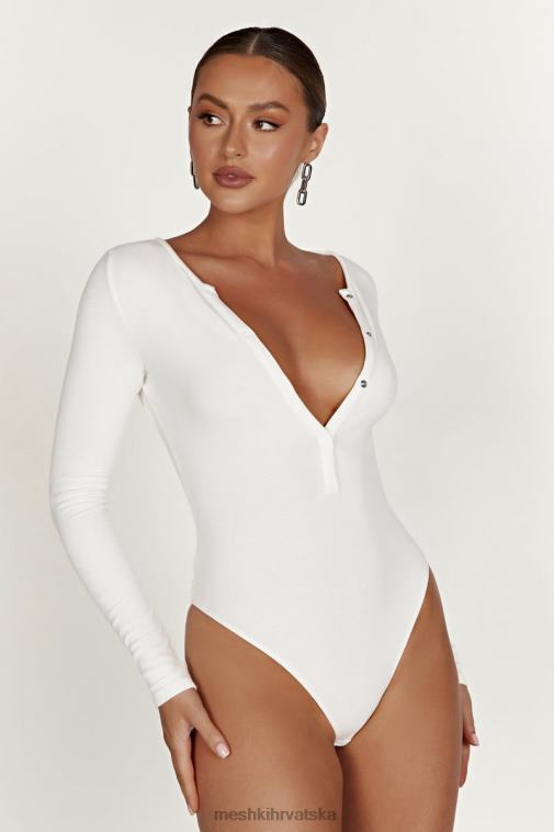 Meshki naomi bodi dugih rukava XH4NH925 odjeća bijela