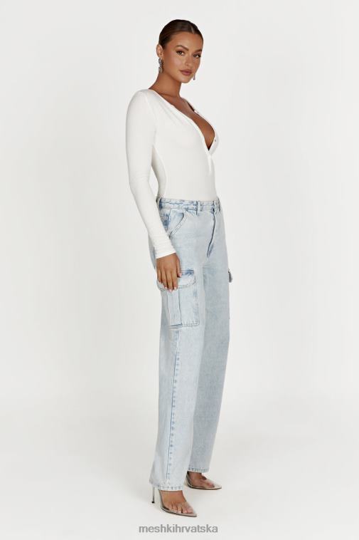 Meshki naomi bodi dugih rukava XH4NH925 odjeća bijela