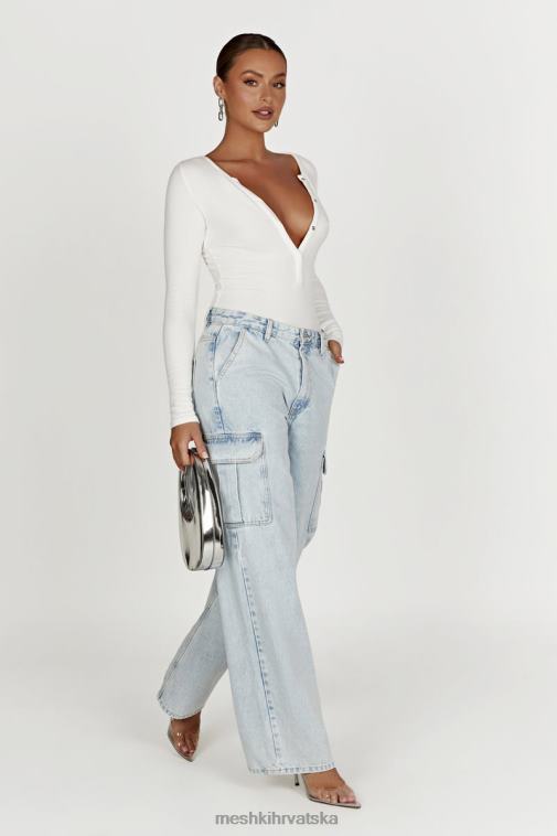 Meshki naomi bodi dugih rukava XH4NH925 odjeća bijela