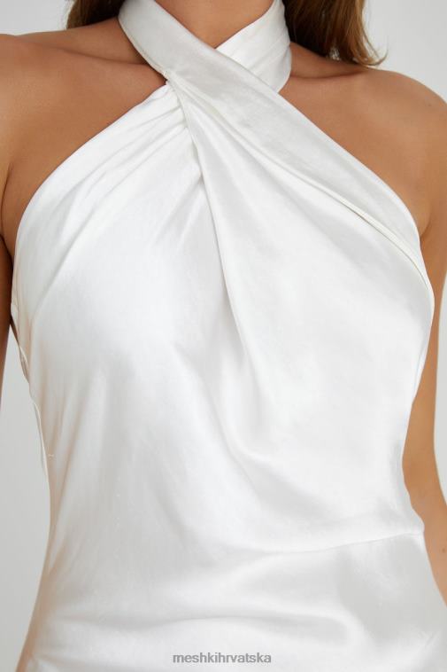 Meshki laura halter satenska haljina XH4NH233 odjeća bijela