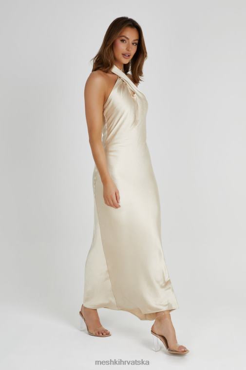 Meshki laura halter satenska haljina XH4NH313 odjeća zlato