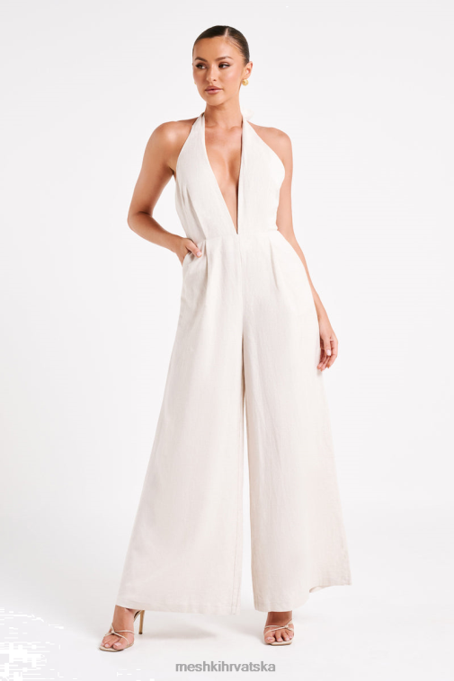 Meshki blanca laneni kombinezon s halterima XH4NH1228 odjeća prirodni
