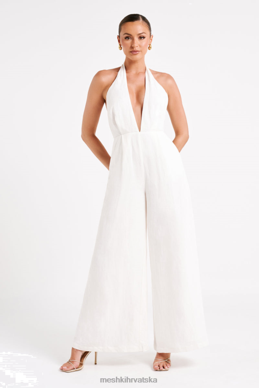 Meshki blanca laneni kombinezon s halterima XH4NH1231 odjeća bijela