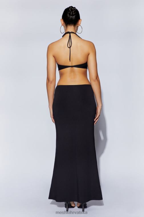 Meshki Jules maxi trokutasto izrezana haljina XH4NH688 odjeća crno