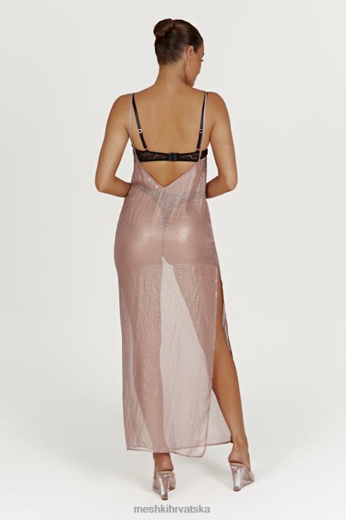 Meshki Phoebe prozirna maksi haljina s preljevima XH4NH572 odjeća tupe